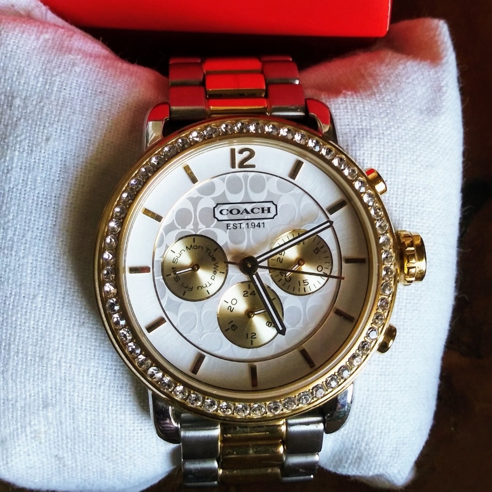 Coach Stainless Steel Two Tone  Watch Chronogr